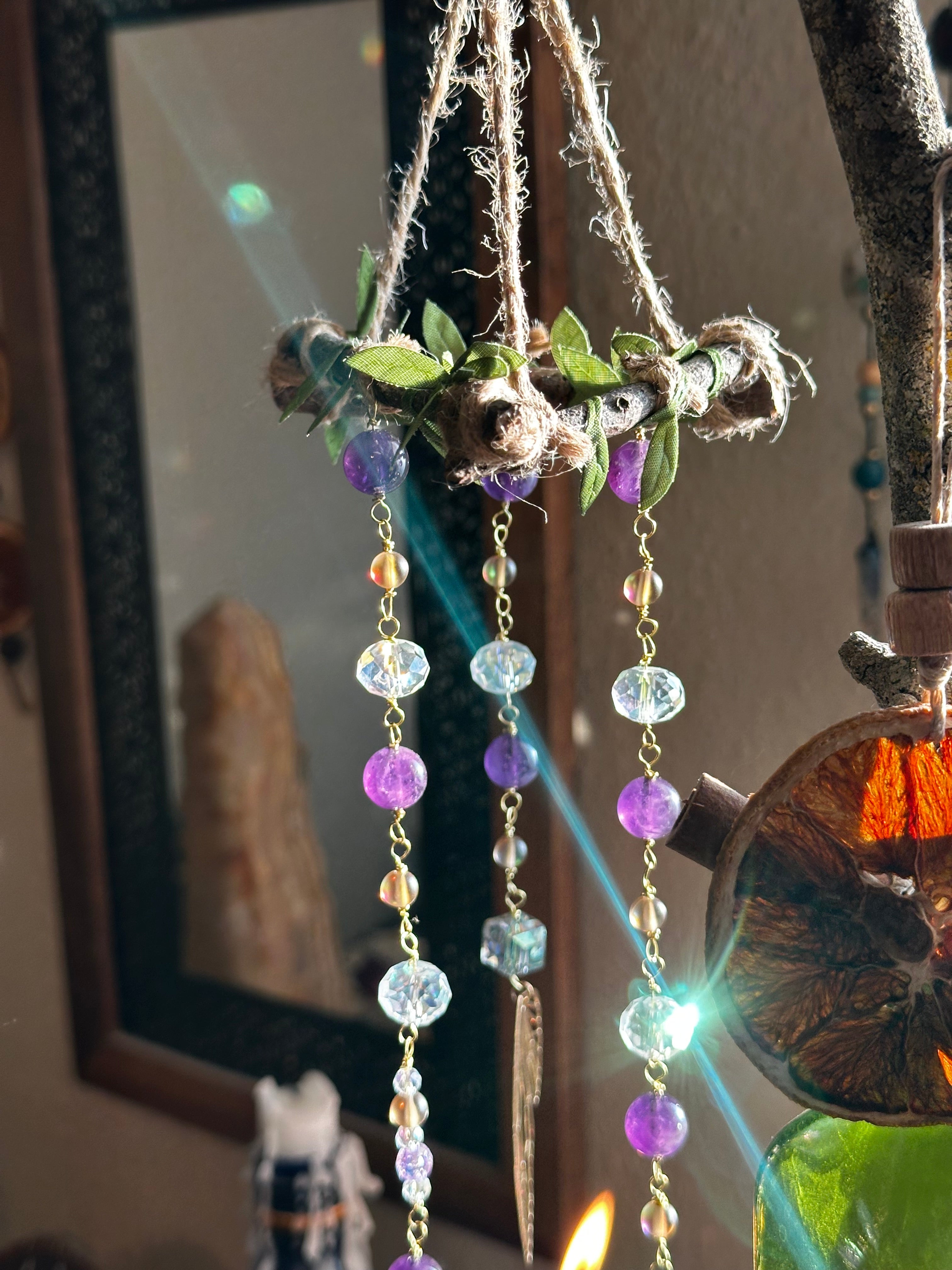Amethyst Suncatcher Mobile