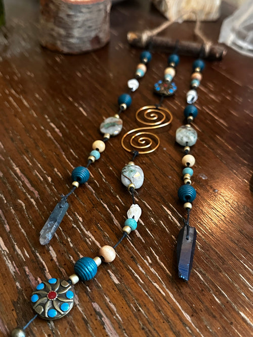 Azure Earthen Trinket Wall Hanging