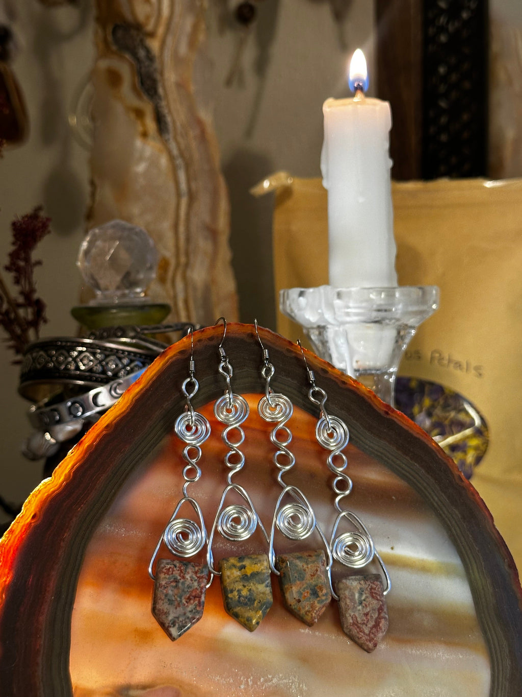 Jasper Vortex Earrings