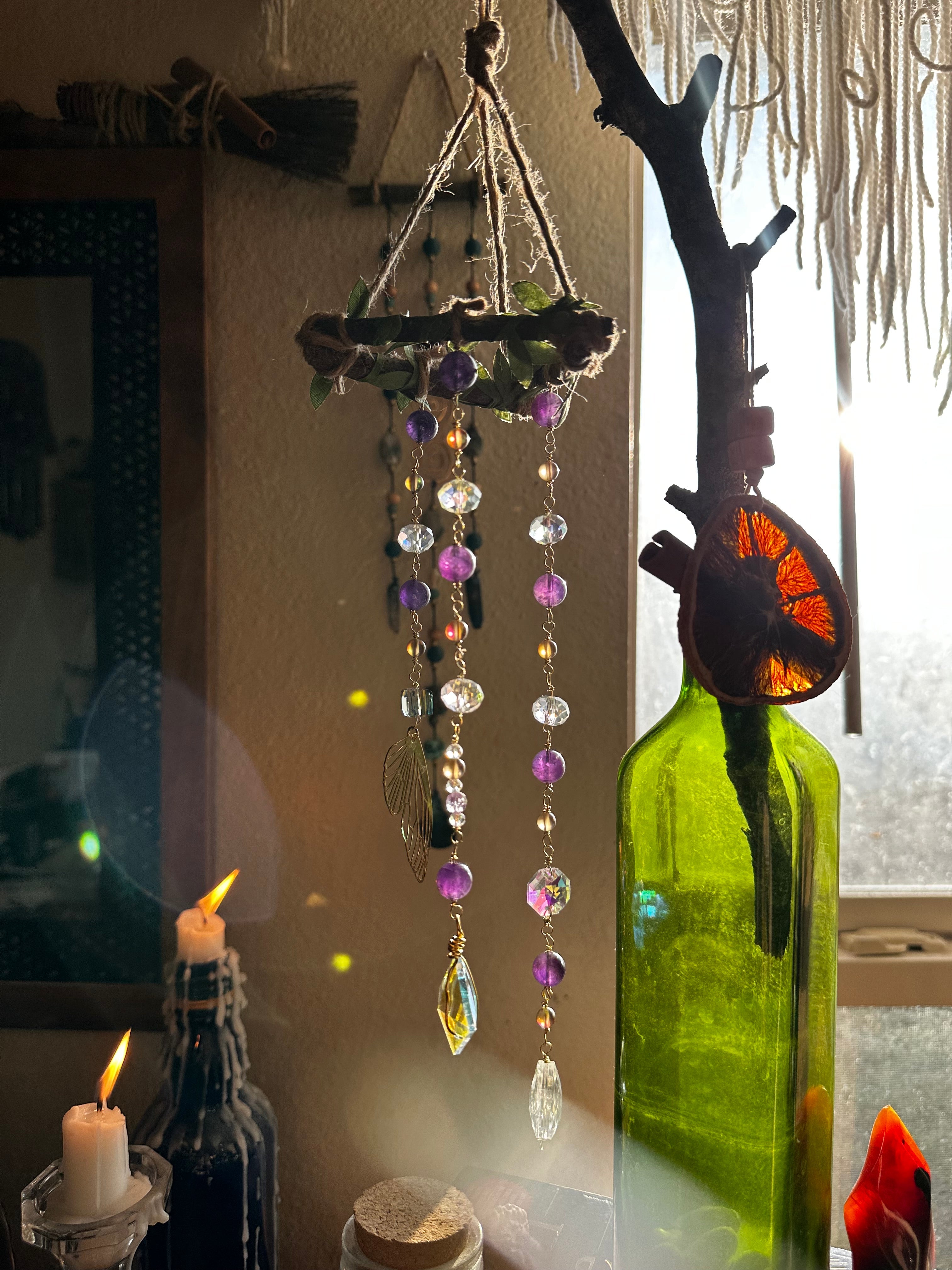 Amethyst Suncatcher Mobile