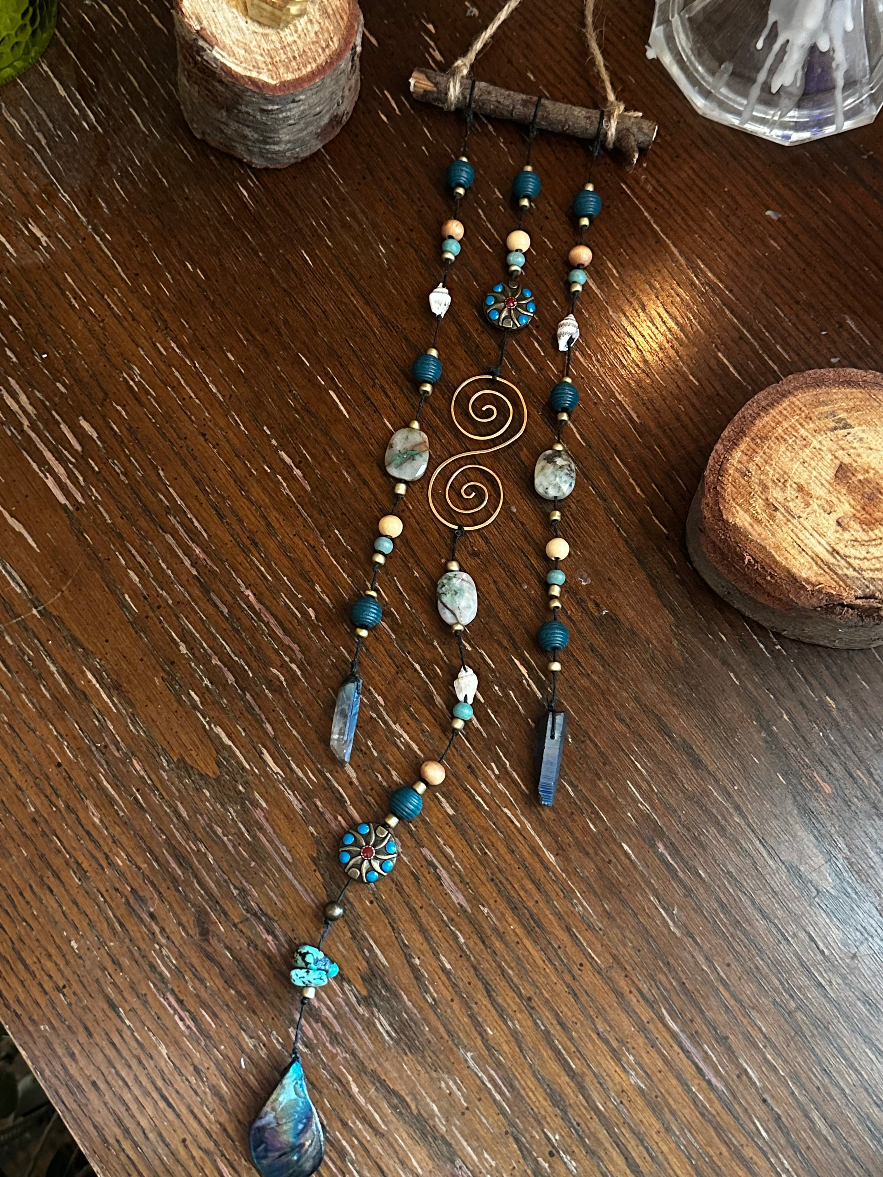 Azure Earthen Trinket Wall Hanging