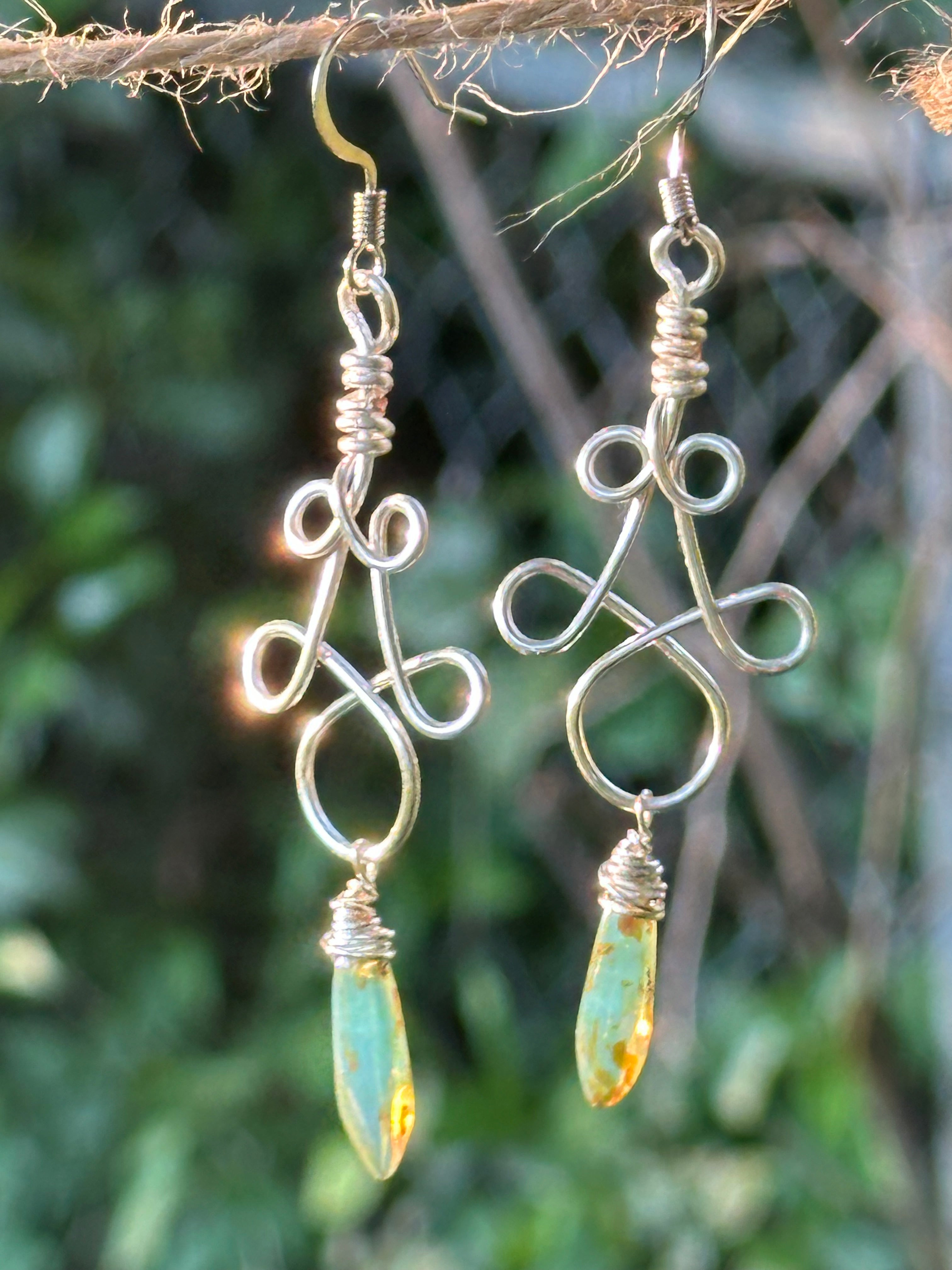 Elven Knot Leaflet Earrings