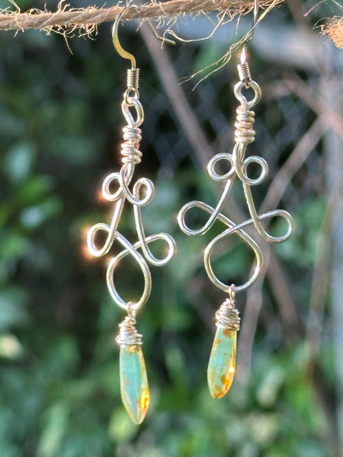 Elven Knot Leaflet Earrings