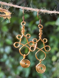 Elven Knot Spiral Earrings (Brass)