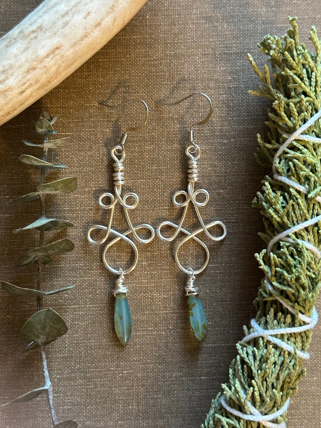 Elven Knot Leaflet Earrings