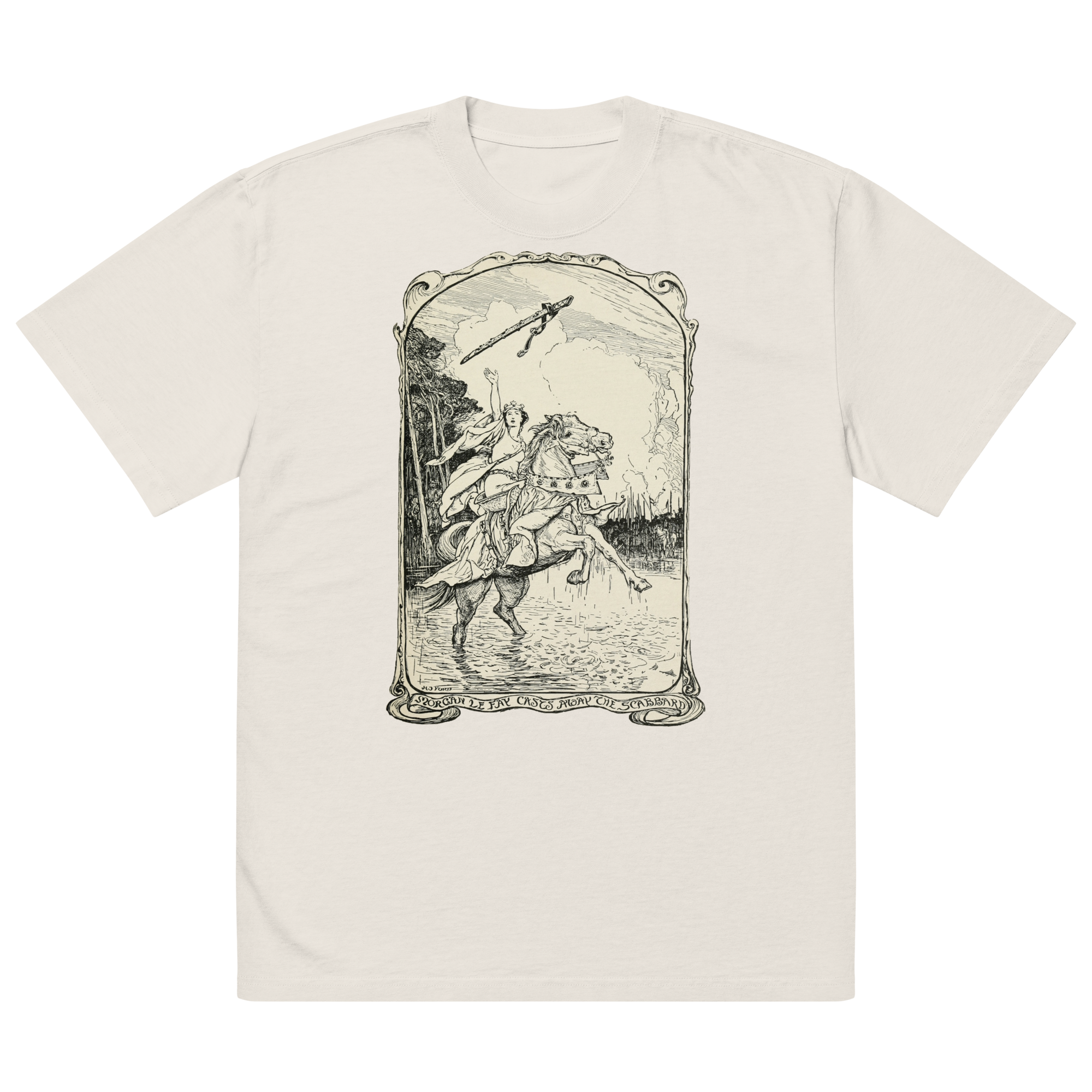 Oversized faded Morgan le Fay Tee