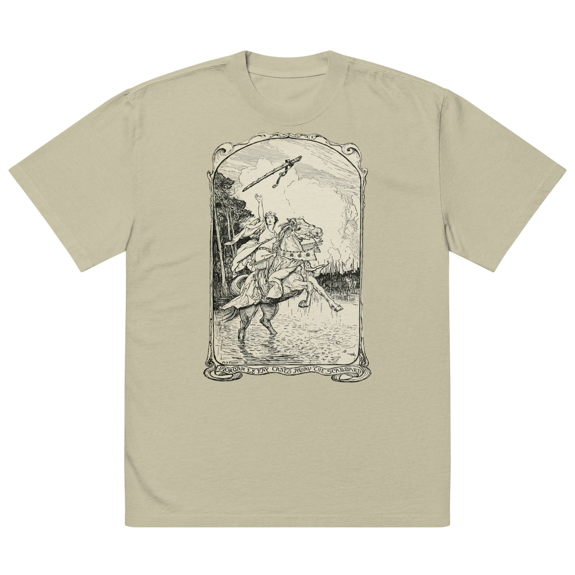 Oversized faded Morgan le Fay Tee